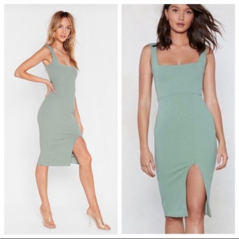 NatyGal squarin away bodycon dress